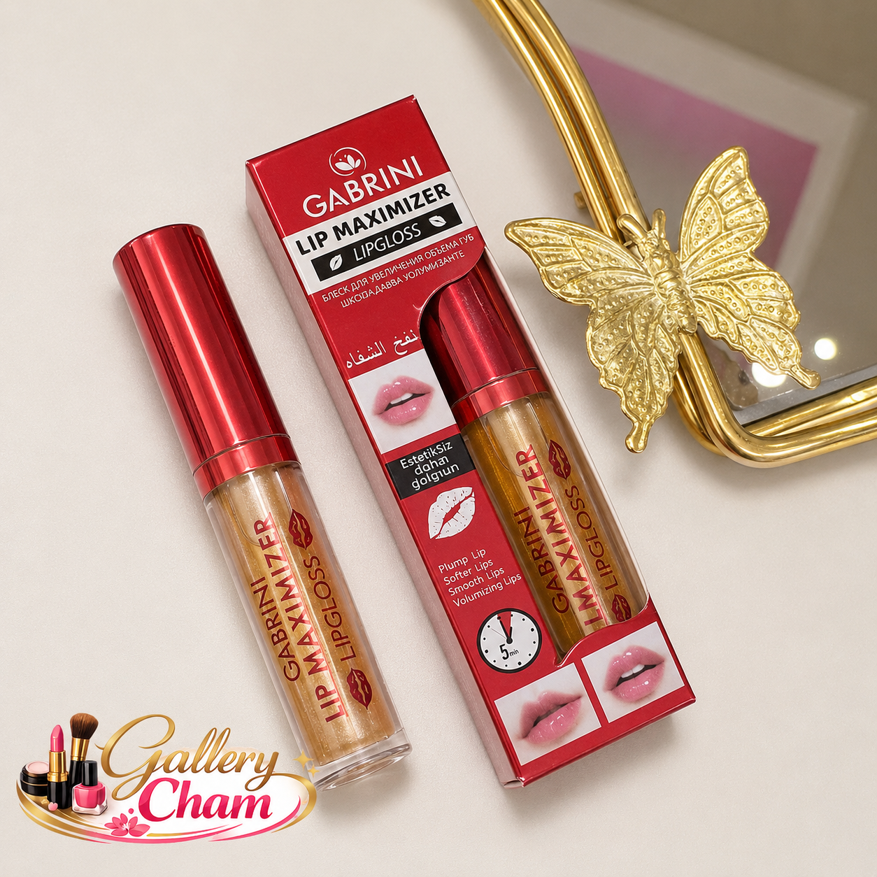 Lip Maximizer برق لب حجمدهنده گابرینی مدل Lip Maximizer | لیپ گلاس براق و حجم دهنده لب - تصویر 1