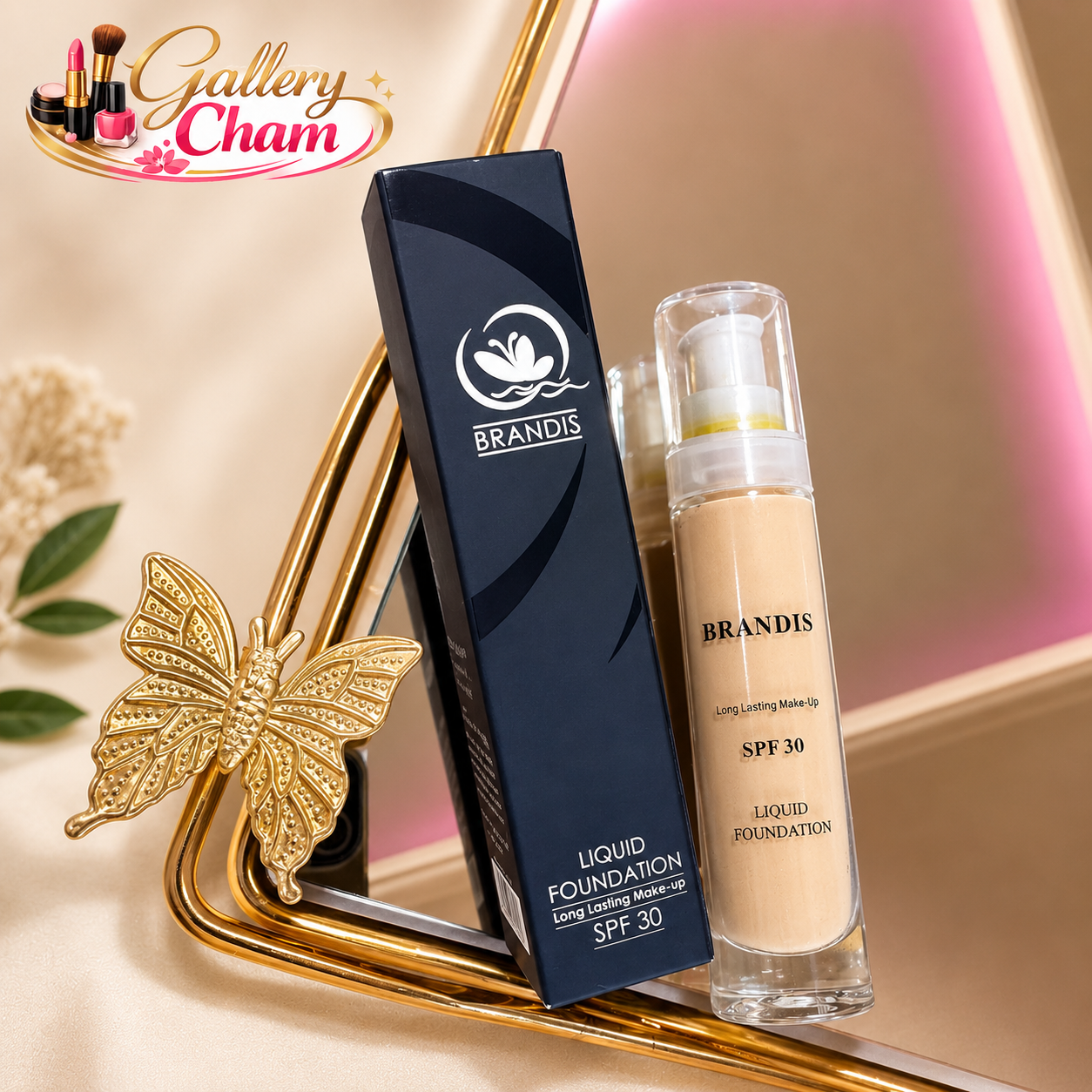 brandis-liquid-foundation-spf30 کرم پودر برندیس SPF 30 مدل Liquid Foundation - تصویر 1